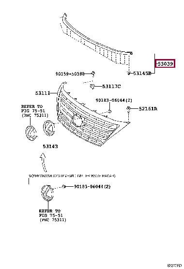 5303960030 Toyota Уплотнитель капота
