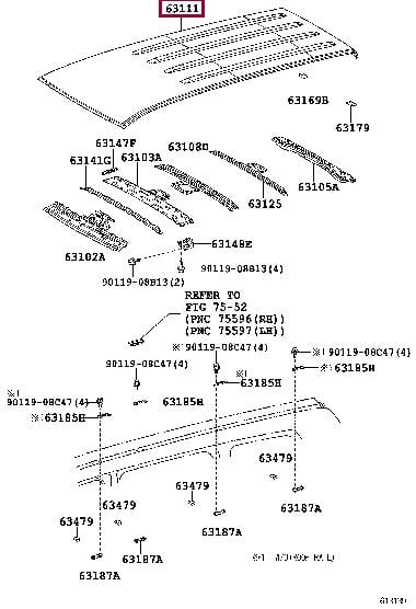 6311160560 Toyota Крыша