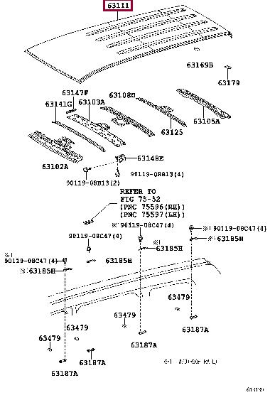 6311160590 Toyota Крыша