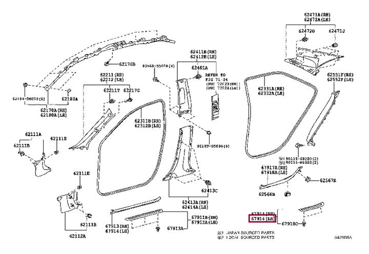 6791633091 Toyota Накладка порога