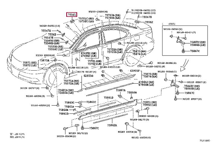 7556150040 Toyota Клипса