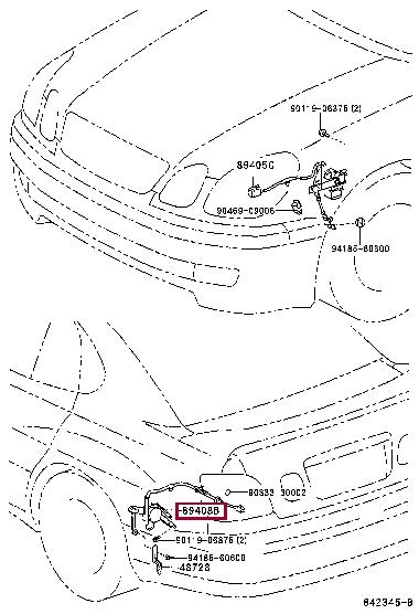Toyota 89408-30090 Sensor sub-assy, height control, rear 8940830090: Отличная цена - Купить в Украине на EXIST.UA! 8940830090 Toyota Sensor sub-assy, height control, rear