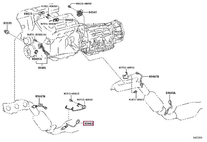 Toyota 89465-60500 Автозапчасть 8946560500: Отличная цена - Купить в Украине на EXIST.UA! 8946560500 Toyota Автозапчасть