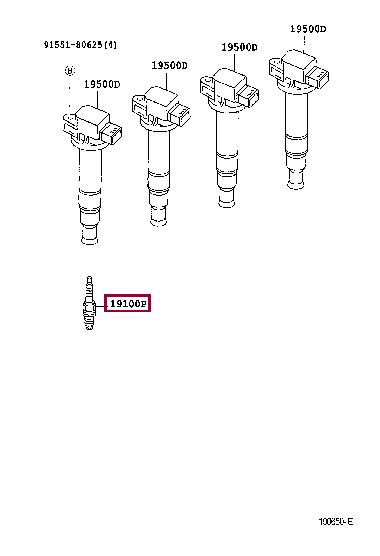 9091901244 Toyota Свеча зажигания