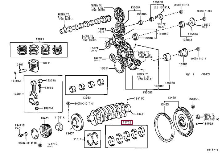 S117012160 Toyota Вкладыши шатунные