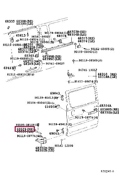6802926050 Toyota Кронштейн ролика сдвижной двери