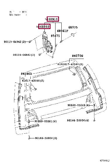 6891069028 Toyota Стеклоподъемник