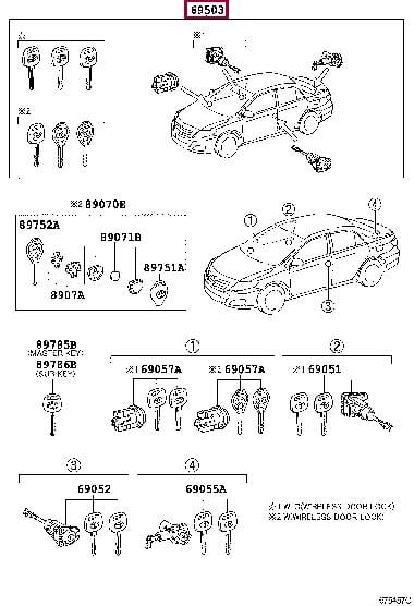 6900502400 Toyota Замок зажигания