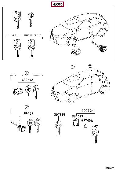 6900502840 Toyota Замок зажигания