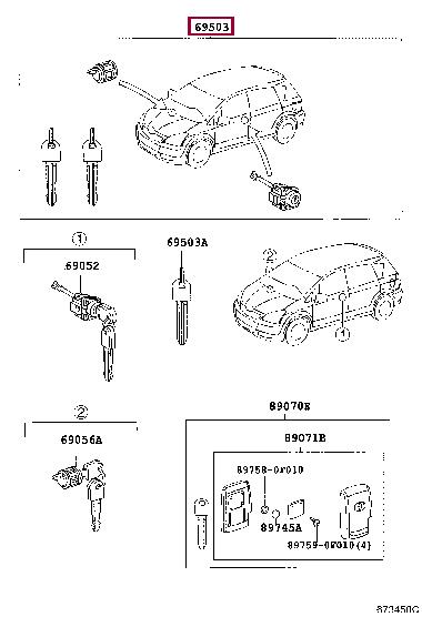 690050F010 Toyota Замок зажигания