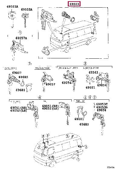 6900536163 Toyota Замок запалювання