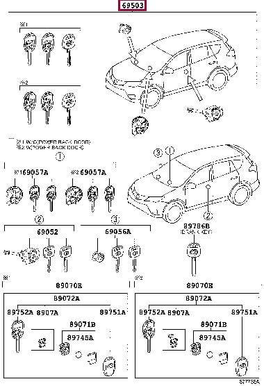 6900542700 Toyota Замок зажигания