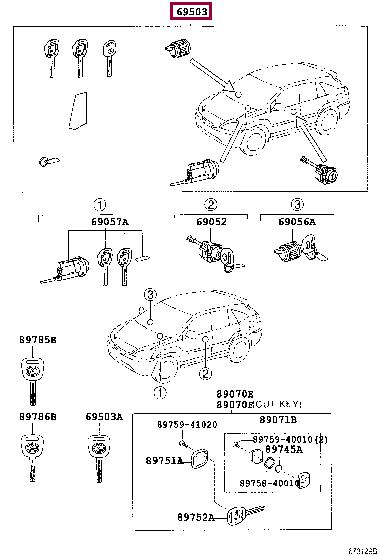 6900548191 Toyota Замок зажигания