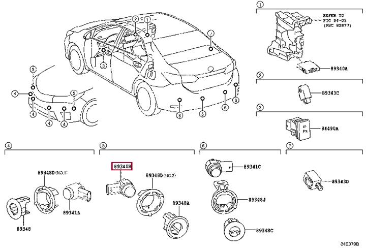 Toyota 89341-02010-A0 Sensor, ultrasonic, no.2 8934102010A0: Отличная цена - Купить в Украине на EXIST.UA! 8934102010A0 Toyota Sensor, ultrasonic, no.2