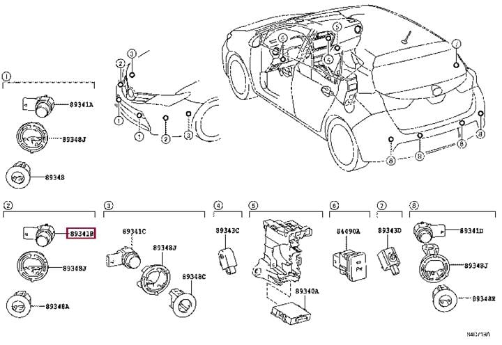 Toyota 89341-05010-J1 Автозапчастина 8934105010J1: Приваблива ціна - Купити в Україні на EXIST.UA! 8934105010J1 Toyota Автозапчастина