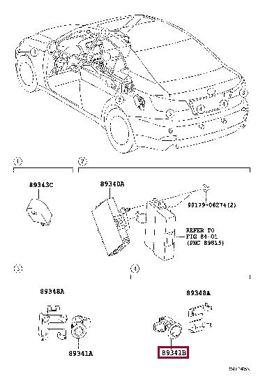 Toyota 89341-30021-A4 Sensor, ultrasonic, no.2 8934130021A4: Отличная цена - Купить в Украине на EXIST.UA! 8934130021A4 Toyota Sensor, ultrasonic, no.2