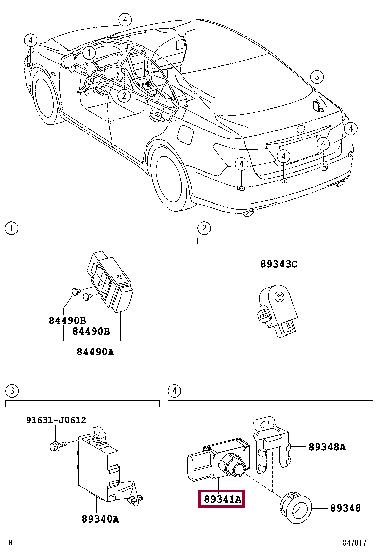 8934133110B0 Toyota Датчик парковки