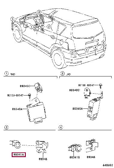 8934133140A0 Toyota Датчик парковки