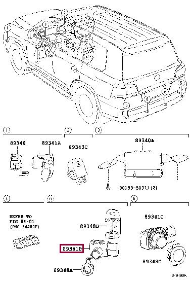 Toyota 89341-33140-B3 Sensor, ultrasonic, no.2 8934133140B3: Отличная цена - Купить в Украине на EXIST.UA! 8934133140B3 Toyota Sensor, ultrasonic, no.2