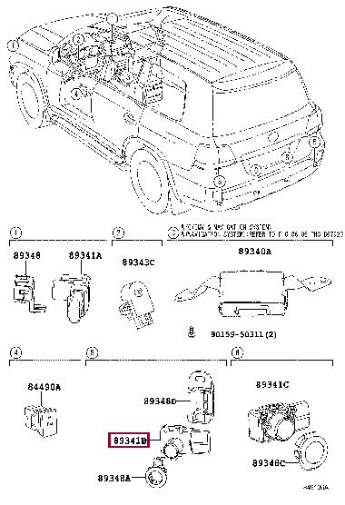 8934133140B4 Toyota Датчик парковки