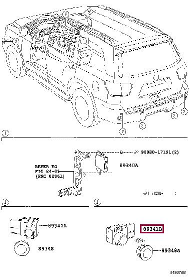 8934133140B5 Toyota Датчик парковки