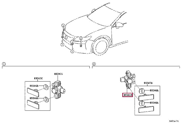 8934133200E0 Toyota Датчик парковки