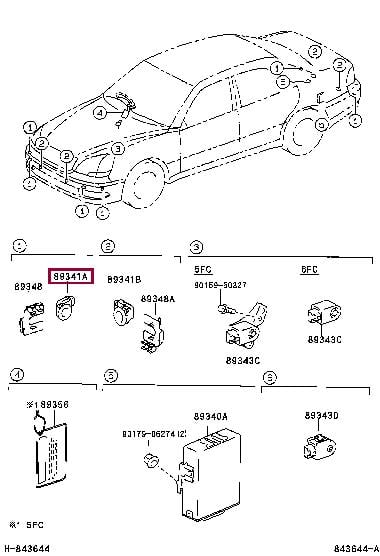 8934150011G1 Toyota Датчик парковки