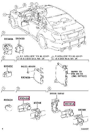 8934150060B0 Toyota Датчик парковки