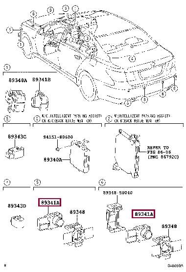 8934150060C0 Toyota Датчик парковки