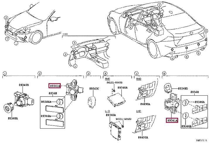 8934153010A0 Toyota Датчик парковки