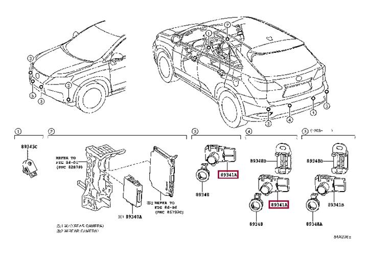 8934160030B3 Toyota Датчик парковки
