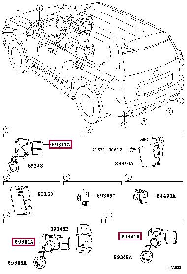 Toyota 8934160030J0 Sensor, ultrasonic, no.1, grayish blue me 8934160030J0: Приваблива ціна - Купити в Україні на EXIST.UA! 8934160030J0 Toyota Sensor, ultrasonic, no.1, grayish blue me