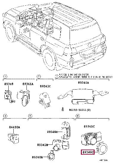 8934828090B0 Toyota Крепеж датчика парковки