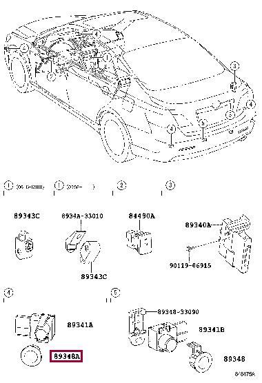 8934833060E7 Toyota Заглушка датчика парковки