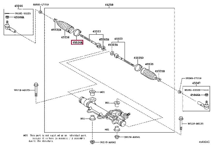 Toyota 90080-46323 Clamp(for steering rack boot no.2) 9008046323: Отличная цена - Купить в Украине на EXIST.UA! 9008046323 Toyota Clamp(for steering rack boot no.2)