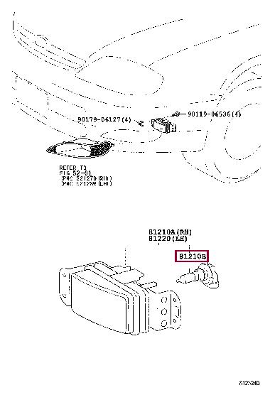 9008081100 Toyota Лампа галогенная 12В