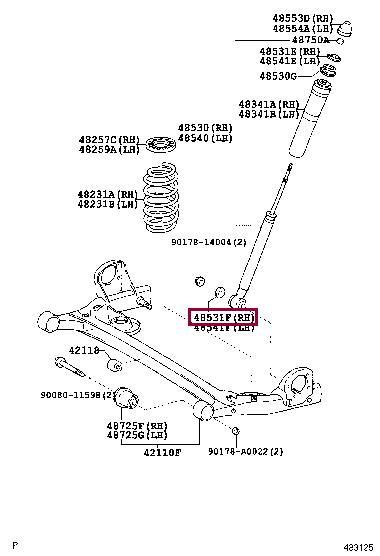Toyota 9008094194 Retainer, cushion, no.2(for rear shock absorber rh) 9008094194: Отличная цена - Купить в Украине на EXIST.UA! 9008094194 Toyota Retainer, cushion, no.2(for rear shock absorber rh)