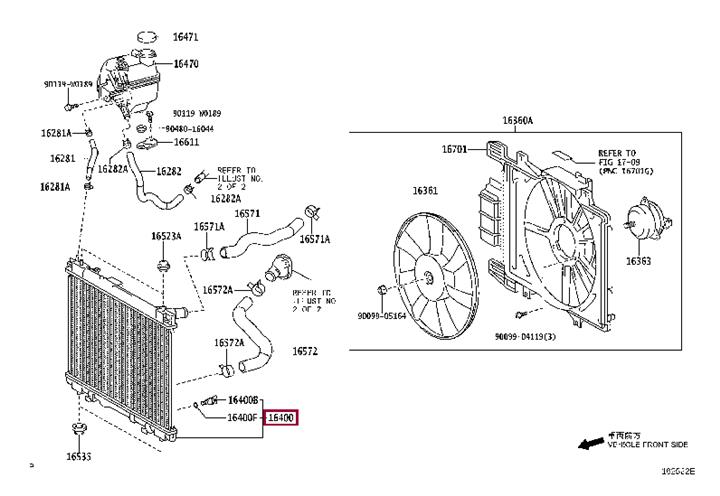 Toyota 16400-0N050 Радиатор охлаждения двигателя 164000N050: Отличная цена - Купить в Украине на EXIST.UA! 164000N050 Toyota Радиатор охлаждения двигателя