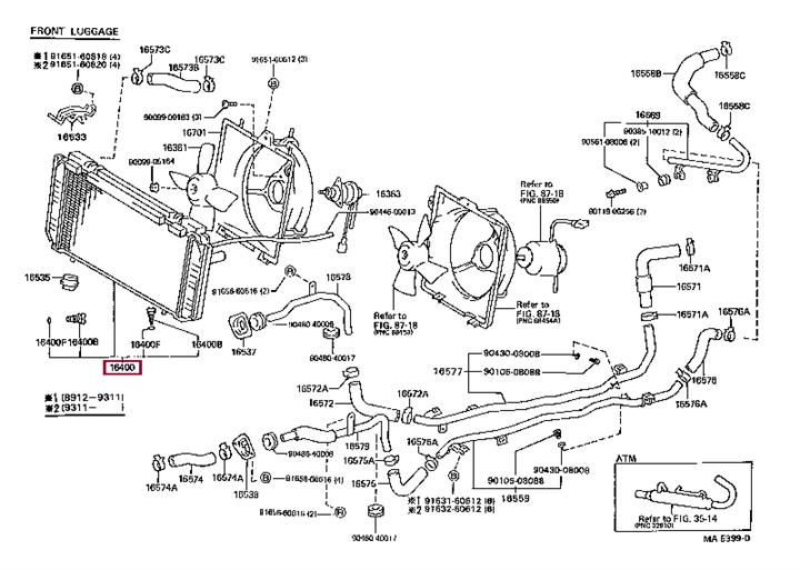 1640074600 Toyota Радиатор охлаждения двигателя