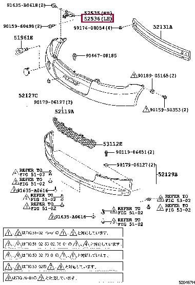 Toyota 52536-52012 Кронштейн бампера 5253652012: Отличная цена - Купить в Украине на EXIST.UA! 5253652012 Toyota Кронштейн бампера
