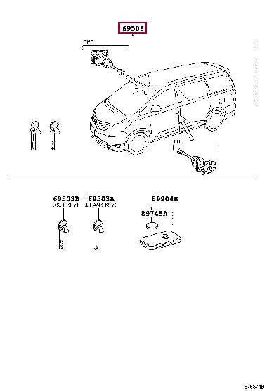 6900558230 Toyota Замок зажигания