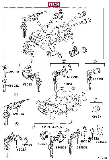 690056B360 Toyota Замок зажигания
