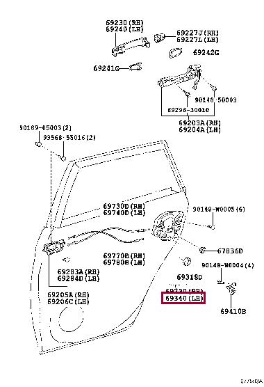 Toyota 69060-05050 Автозапчастина 6906005050: Приваблива ціна - Купити в Україні на EXIST.UA! 6906005050 Toyota Автозапчастина