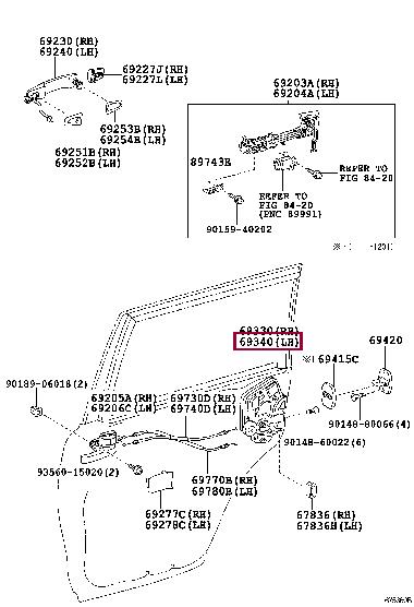 6906060100 Toyota Замок двери