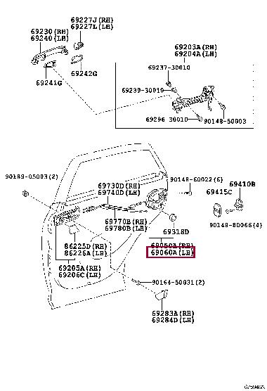 6906060110 Toyota Замок дверей