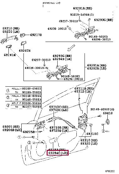 6928447010C0 Toyota Заглушка, lh