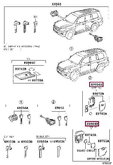 Toyota 89904-60830 Смарт ключ 8990460830: Купити в Україні - Добра ціна на EXIST.UA!