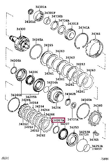 Toyota 90080-52135 Ring, snap (for underdrive brake return spring) 9008052135: Отличная цена - Купить в Украине на EXIST.UA! 9008052135 Toyota Ring, snap (for underdrive brake return spring)