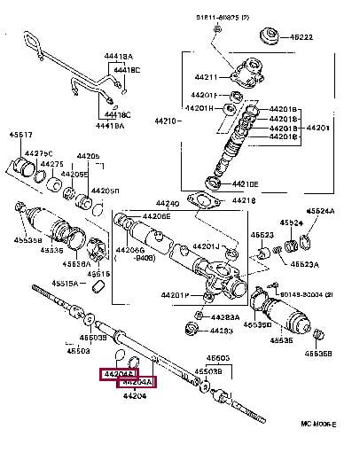 9008056013 Toyota Ring(for rack steering piston)