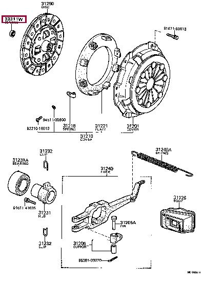 Toyota 90363-12003 Bearing(for input shaft front) 9036312003: Отличная цена - Купить в Украине на EXIST.UA! 9036312003 Toyota Bearing(for input shaft front)
